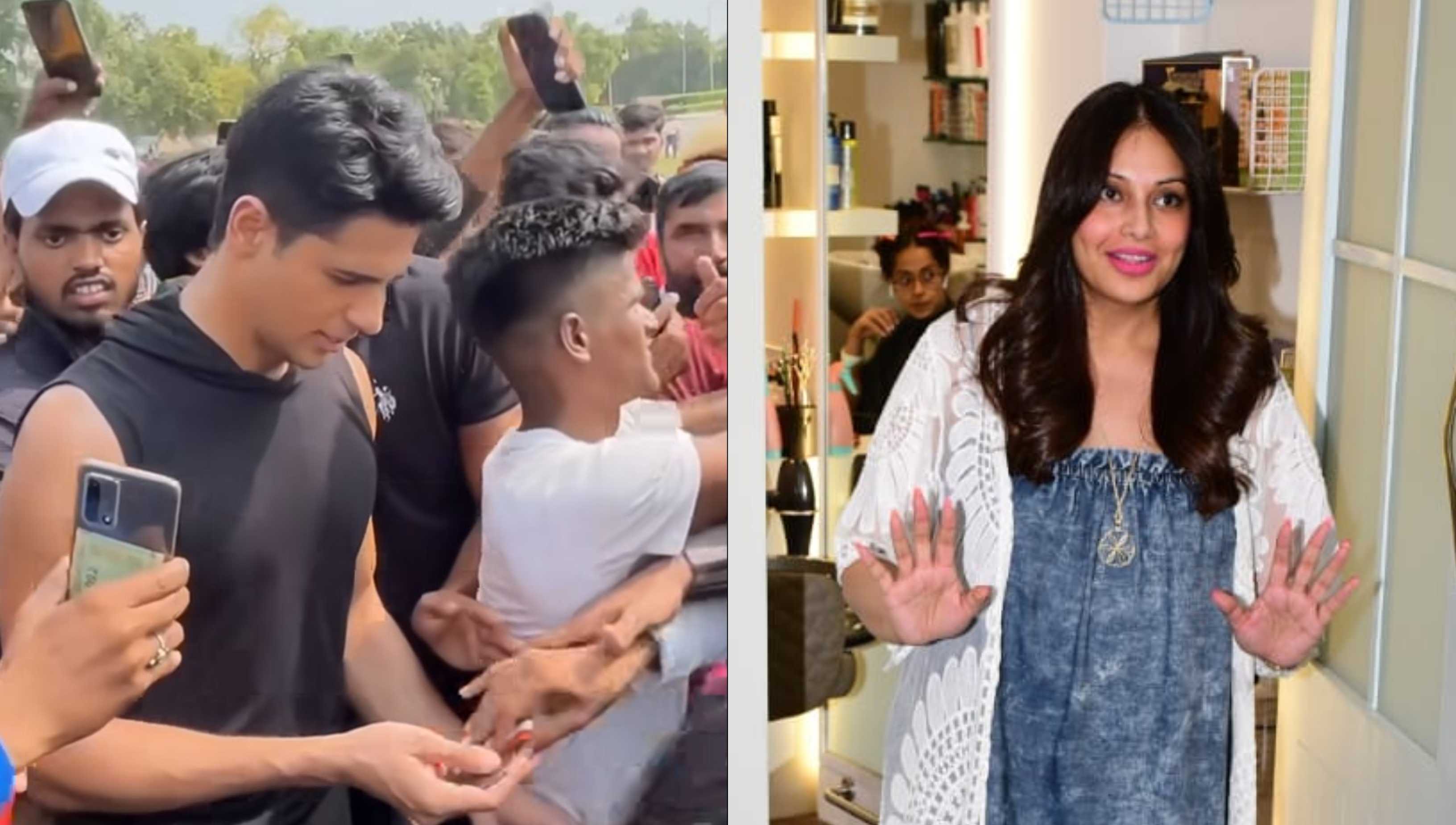 Mobbed at India Gate, Sidharth Malhotra struggles to shoot; pregnant Bipasha Basu ignores paparazzi on being spotted