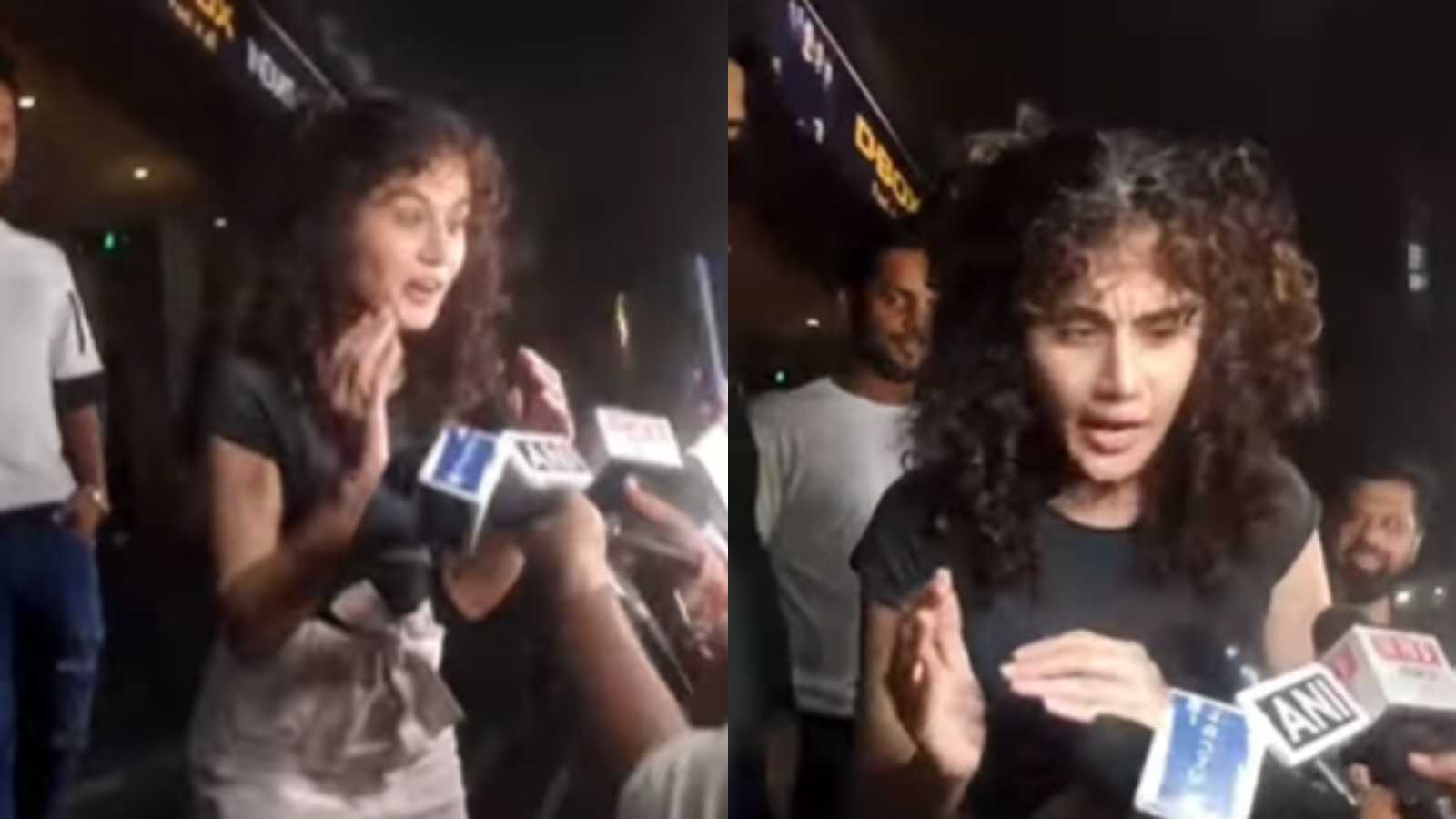 'Pura pagal dikh rahi hai' : Netizens troll Taapsee Pannu as she lashes out at the paparazzi, ask them to not give her much importance