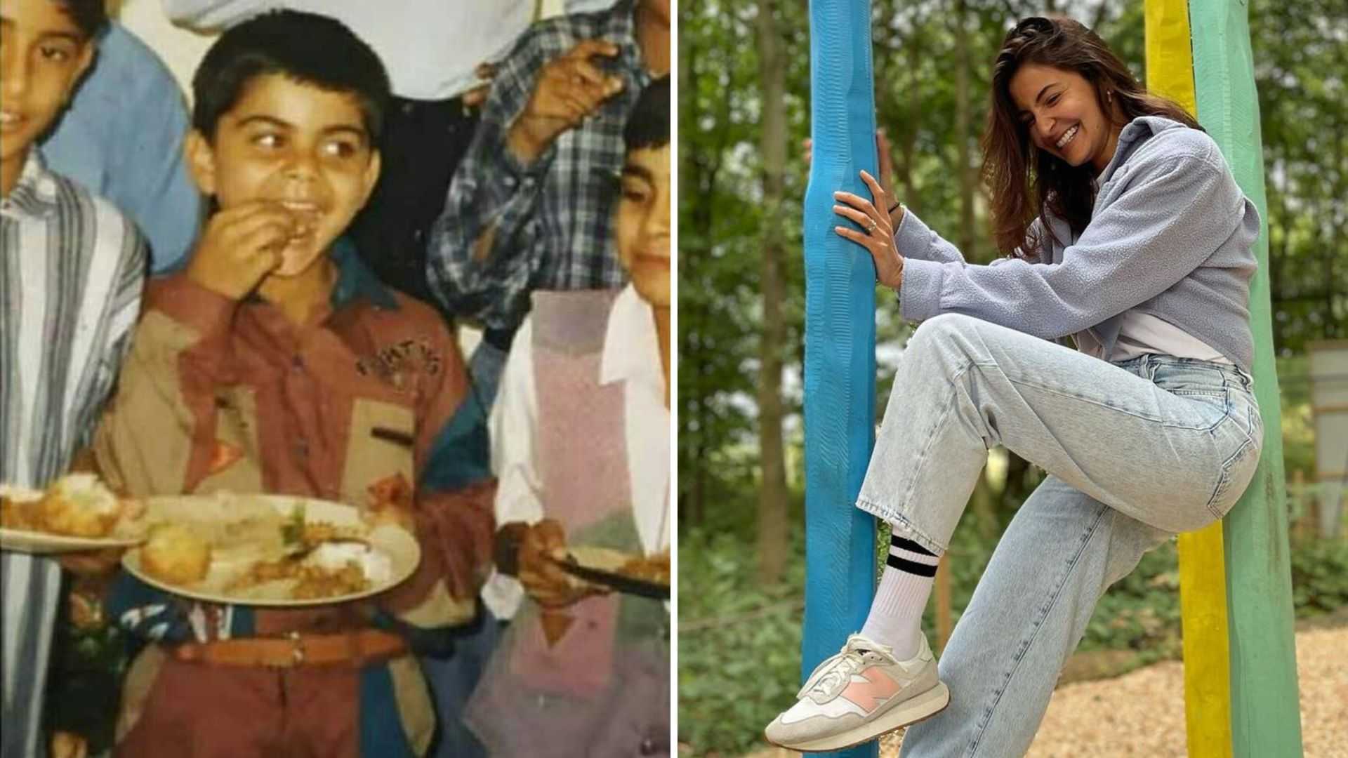 Virat Kohli and Anushka Sharma re-lived their childhood with THESE adorable pictures; See