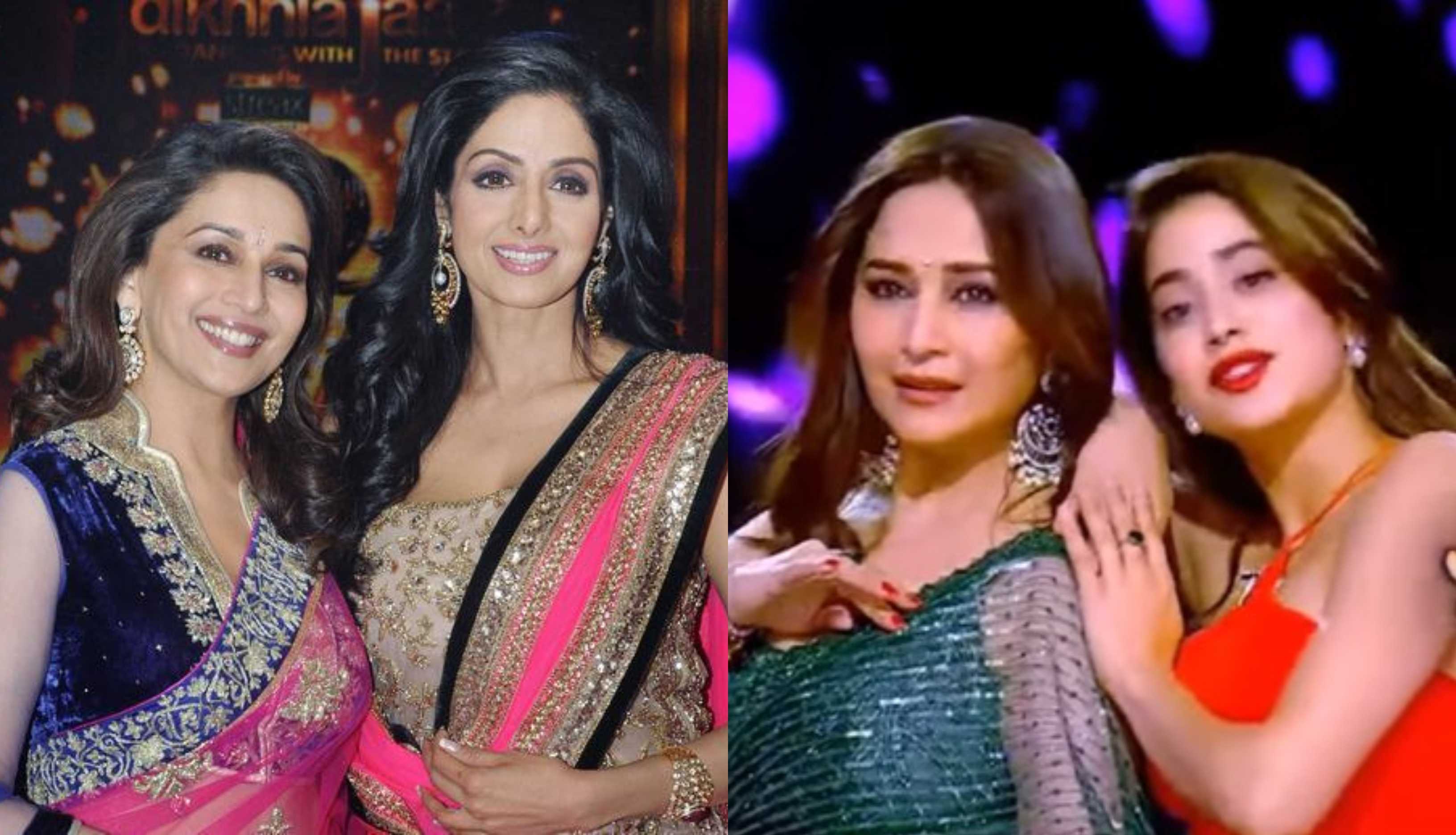 After Sridevi, daughter Janhvi Kapoor dances with Madhuri Dixit on Jhalak Dikhhla Jaa stage; fans remember the late legend