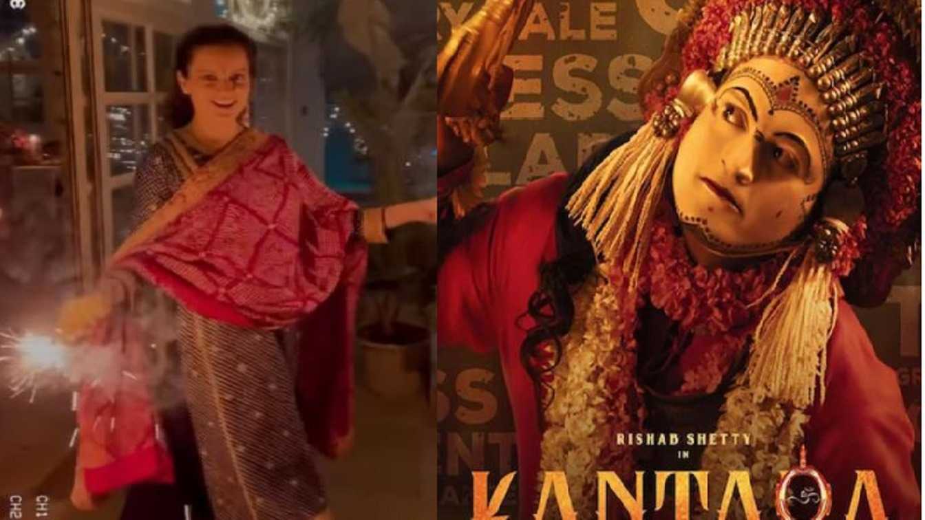 Kangana Ranaut's latest Diwali celebration post is a visual treat for the Kantara fans, here's how