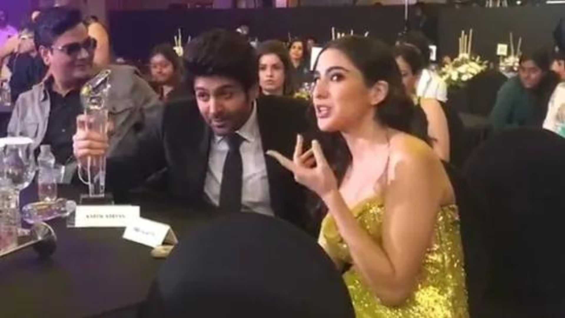 Sara Ali Khan and Kartik Aaryan spotted talking at Manish Malhotra's Diwali bash, fans are convinced they are starring together in Aashiqiui 3