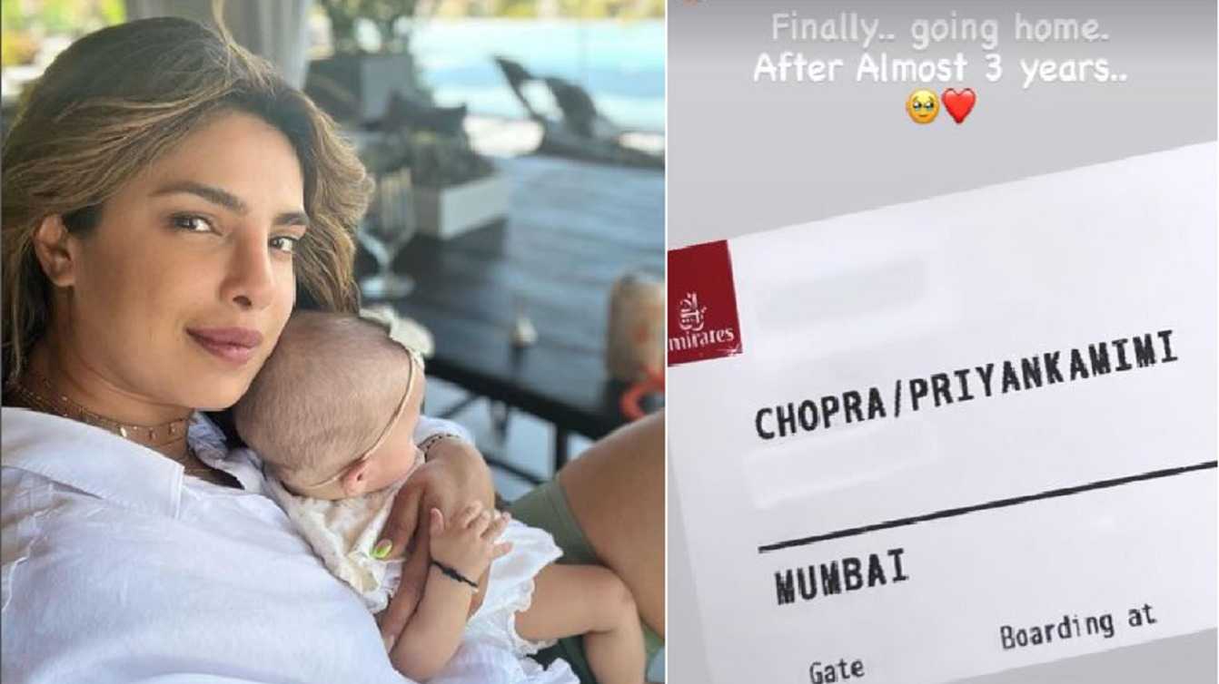 Priyanka Chopra is coming back to Mumbai after almost 3 years, would be her daughter Malti's first visit to India
