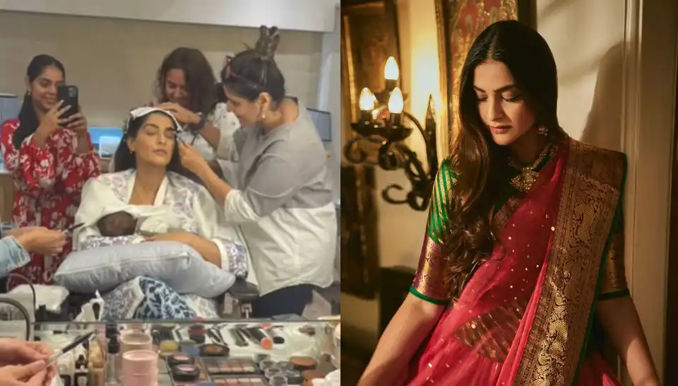 Sonam Kapoor gets ready for Karwa Chauth while holding son Vayu in her arms; reveals why she never fasted for Anand