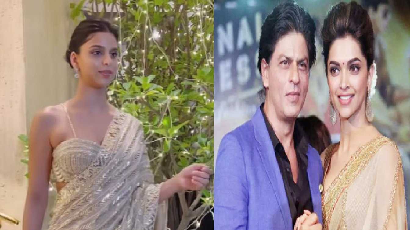 Suhana Khan in a saree reminds netizens of daddy Shah Rukh Khan's co-star Deepika Padukone