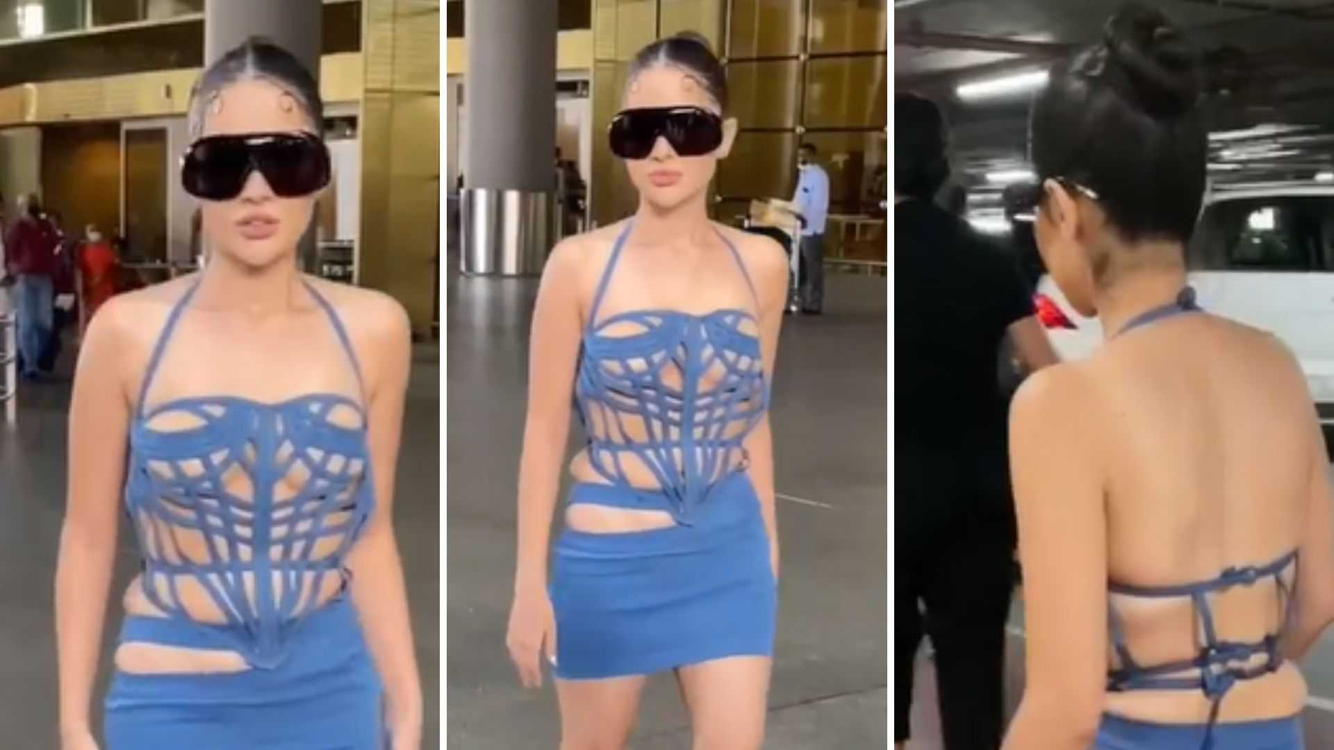 'How airports allow ladies with obscene clothes': Netizens wonder about Urfi Javed's latest outfit at airport