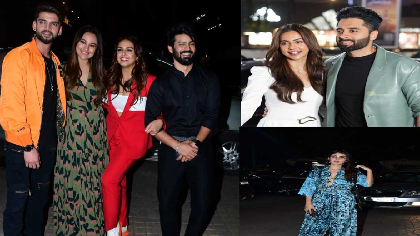 Sonakshi Sinha, Rakul Preet Singh, Rhea Chakraborty, and others arrive in style at Double XL screening