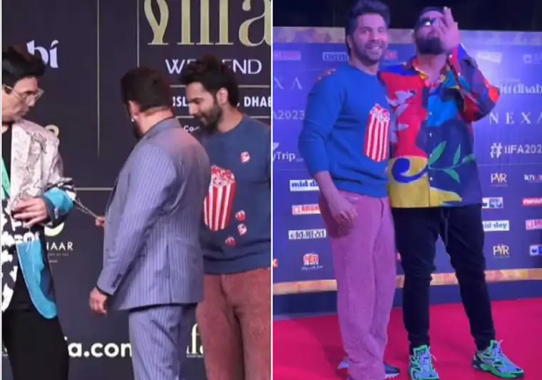 IIFA 2023 press conference: Salman Khan plays with Karan Johar's jacket; Varun Dhawan & Badshah indulge in bromance