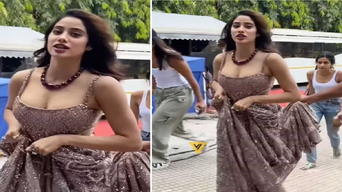 'Jasusi karne aajate ho aap': Jahnvi Kapoor tells paparazzi as she gets papped in embellished outfit with plunging neckline