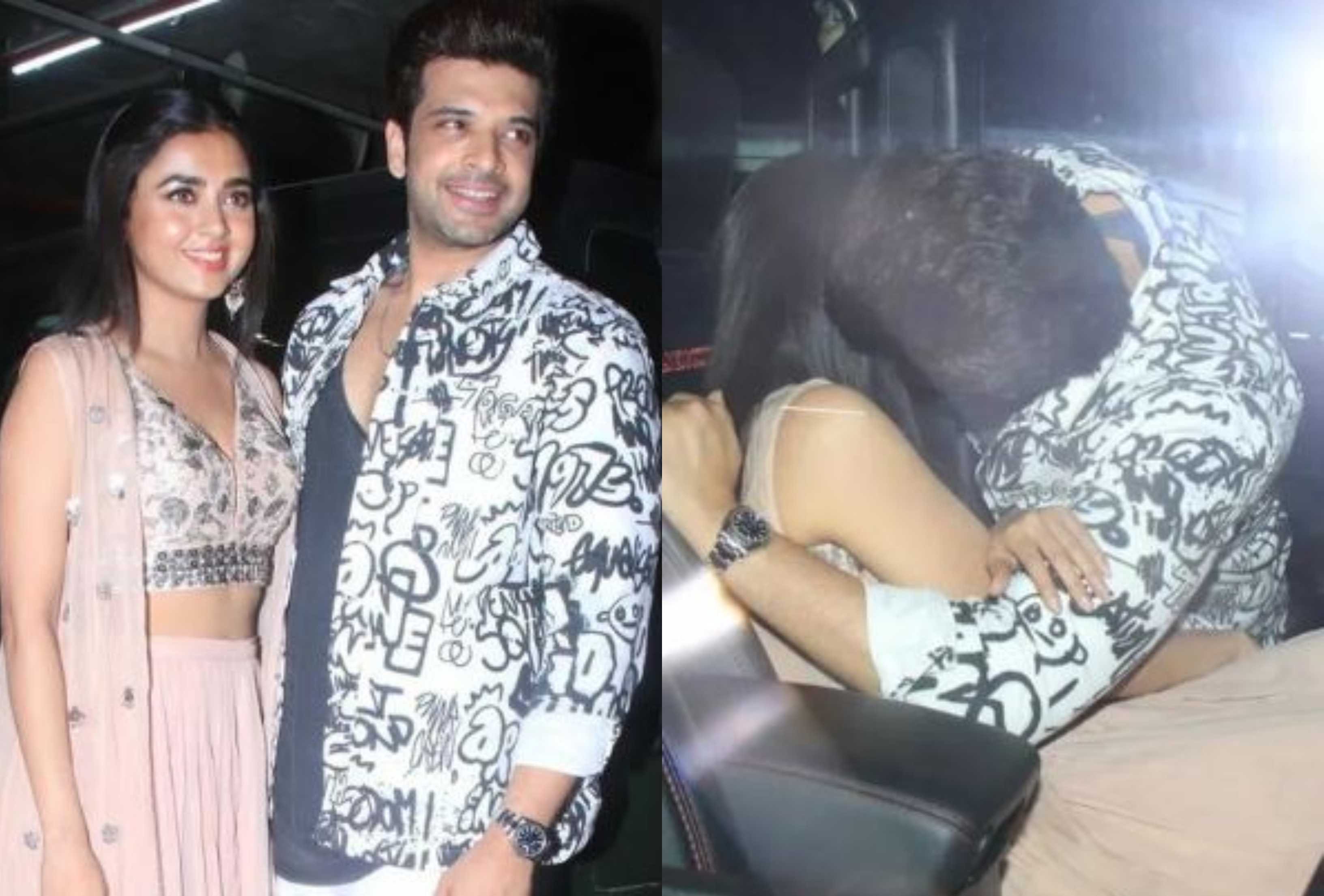 Lovebirds Tejasswi Prakash and Karan Kundrra have a steamy makeout session in the car, Watch