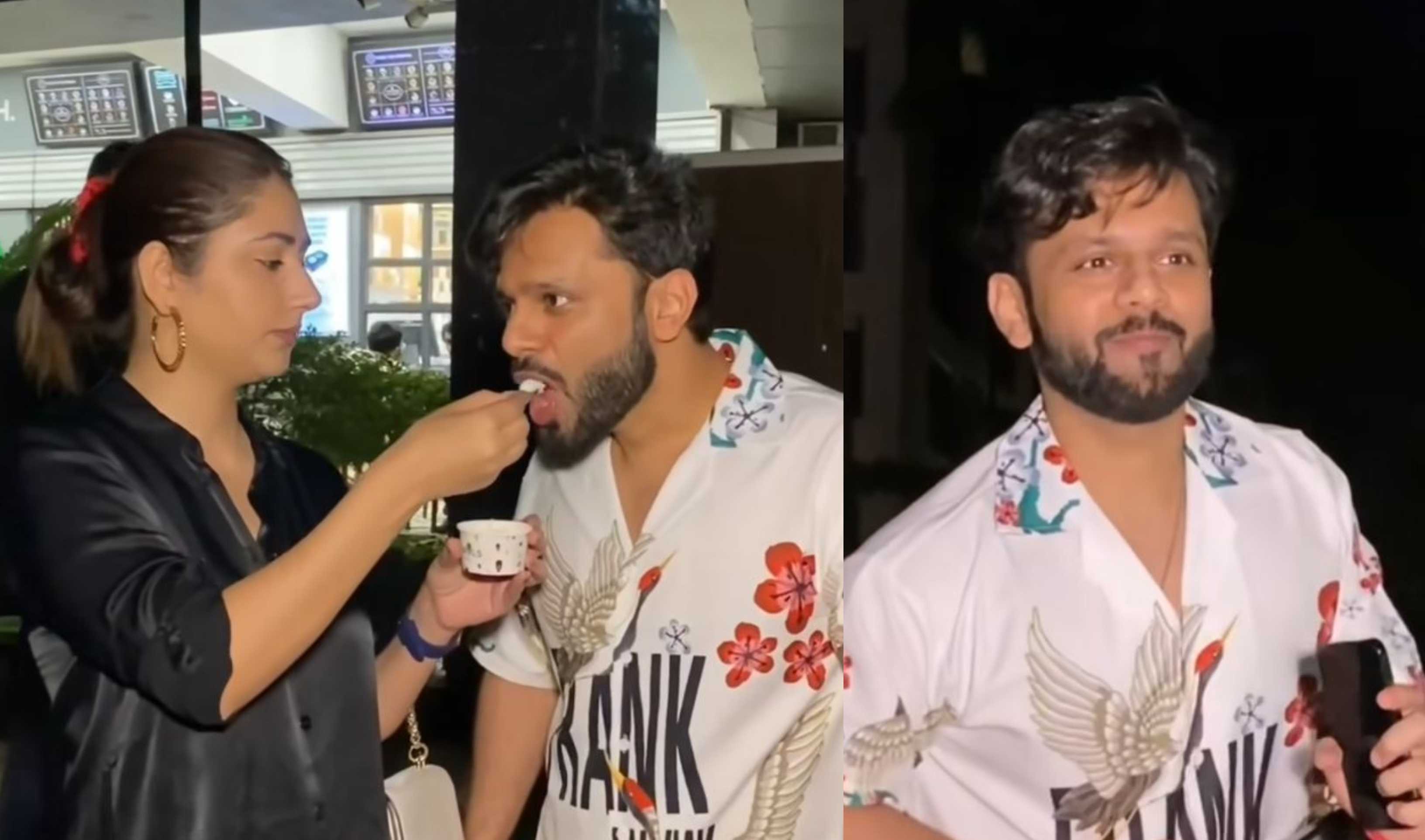 Disha Parmar lovingly feeds Rahul Vaidya ice cream; netizens troll latter for his hilarious ‘gyaan’