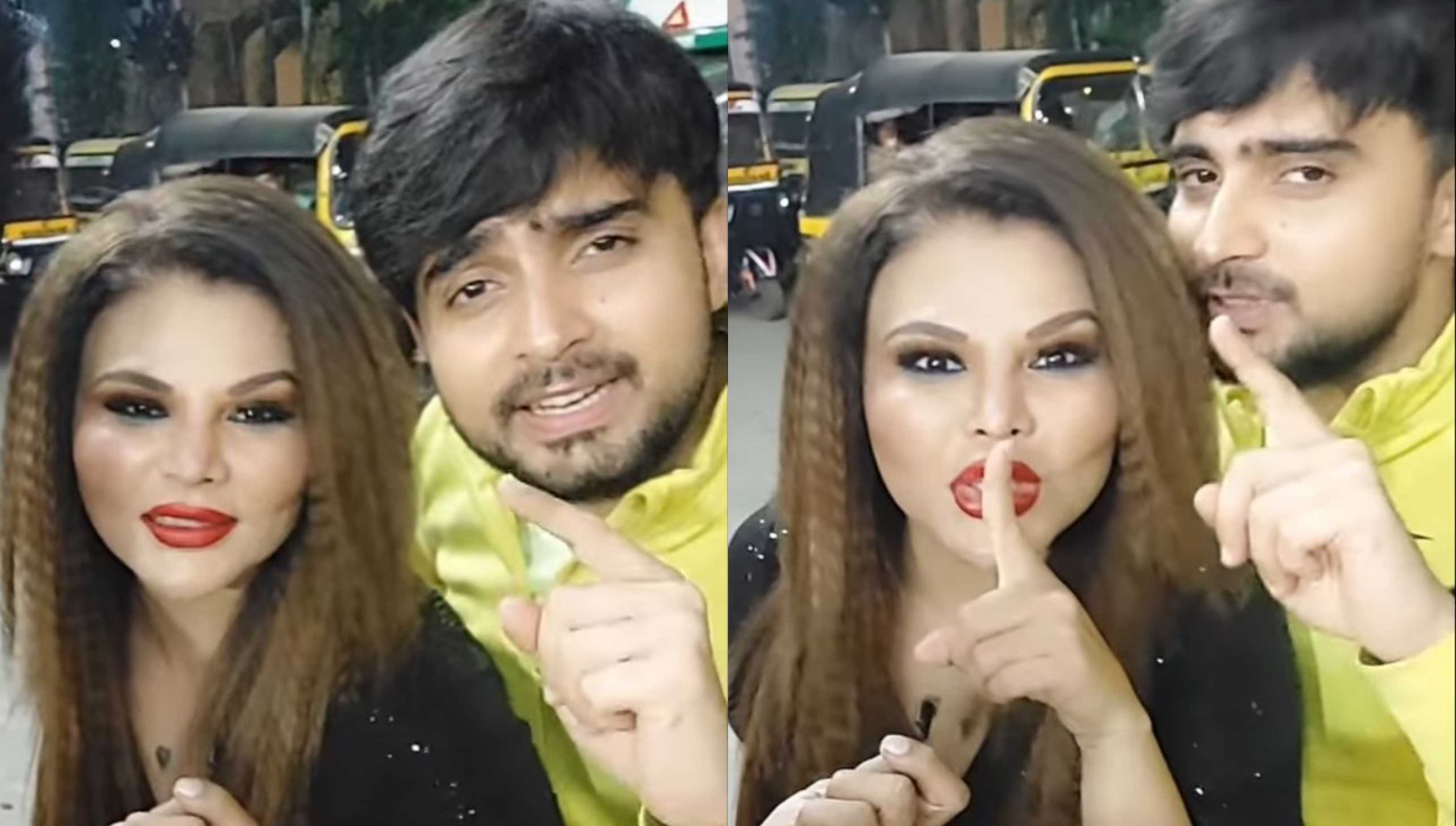 ‘Surprise toh rehne do’: Rakhi Sawant stops BF Adil from spilling the beans about her entry into Bigg Boss 16; watch
