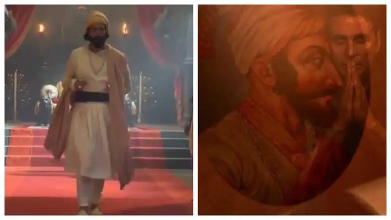 Akshay Kumar's clip as Chhatrapati Shivaji Maharaj leaves netizens divided as he starts shooting for Vedat Marathe Veer Daudale Sat