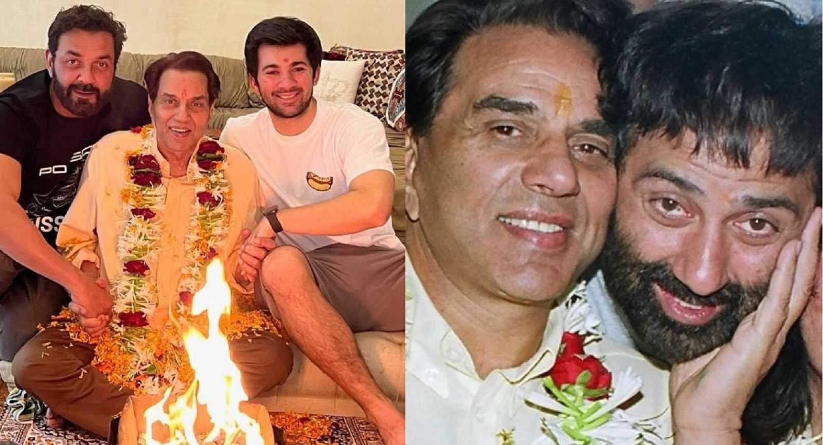 Bollywood's He-Man Dharmendra celebrates his 87th birthday performing puja, Sunny & Bobby pen heartwarming wishes