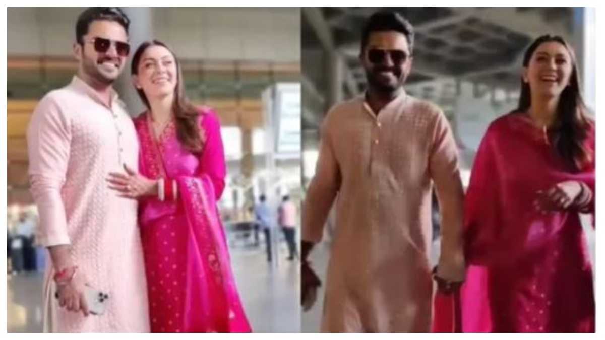 हंसिका मोटवानी शादी के बाद मुंबई एयरपोर्ट पर पति संग हुई स्पॉट, हनीमून को लेकर दिया मजेदार जवाब