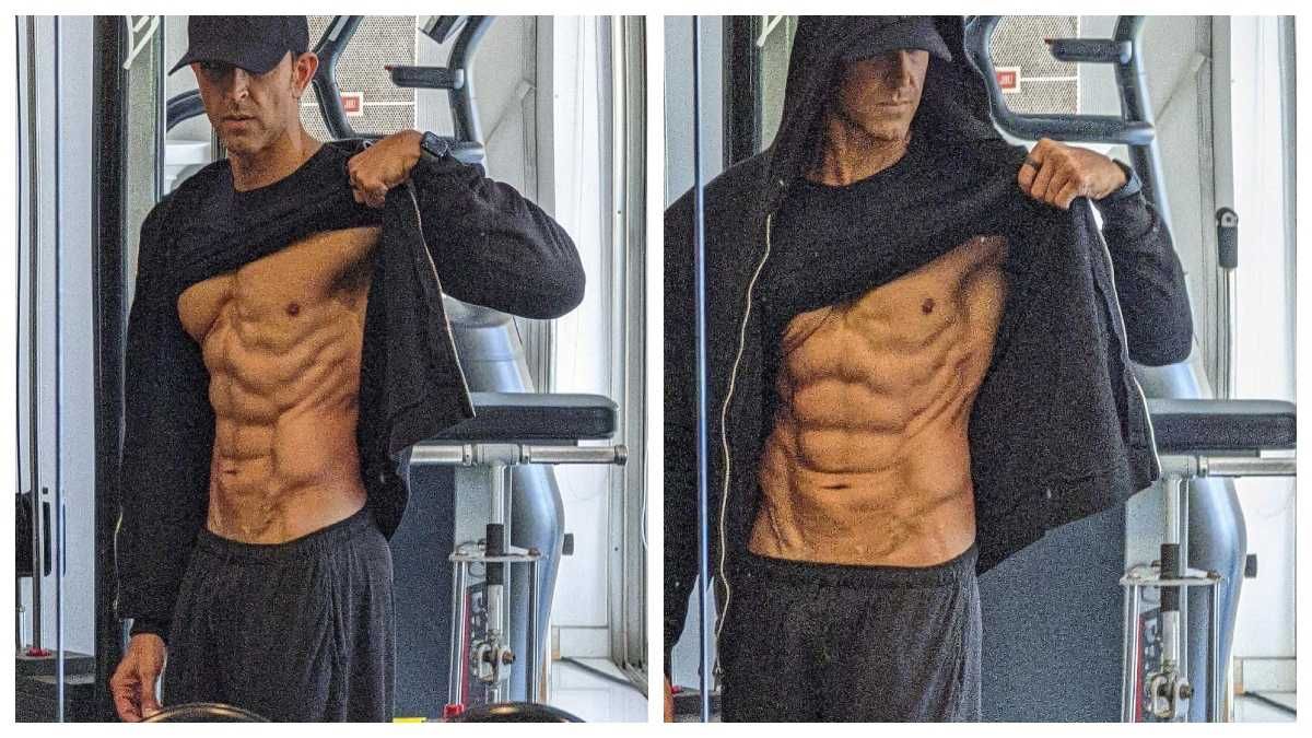 Hrithik Roshan drops some serious Monday motivation as he flaunts his chiseled abs; netizen says ‘sir bas 2 dedo’