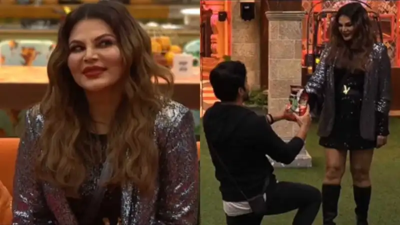 Rakhi Sawant’s BF Adil reaches Bigg Boss Marathi house; goes down on one knee & proposes with something better than a ring