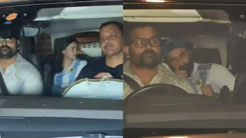 Alia Bhatt & Ranbir Kapoor twin in Argentina jerseys post FIFA screening; get trolled for leaving Raha at home