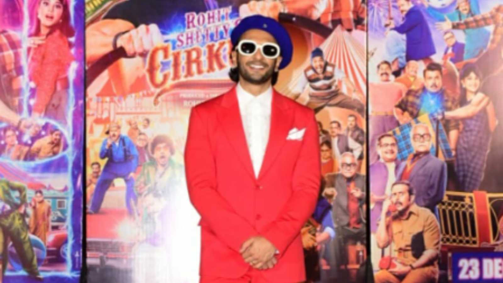 Ranveer Singh and the team of Cirkus 'paint the town red' literally at the trailer launch of the film, See Pics