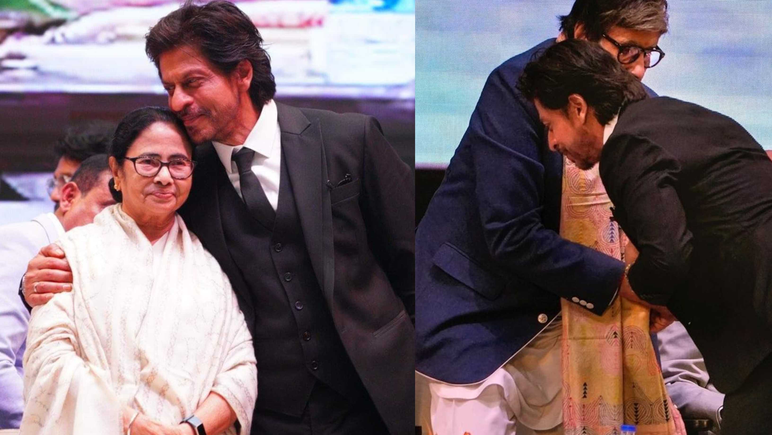 Shah Rukh Khan shares candy with CM Mamata Banerjee, touches Amitabh Bachchan’s feet; netizens call him ‘cutest’