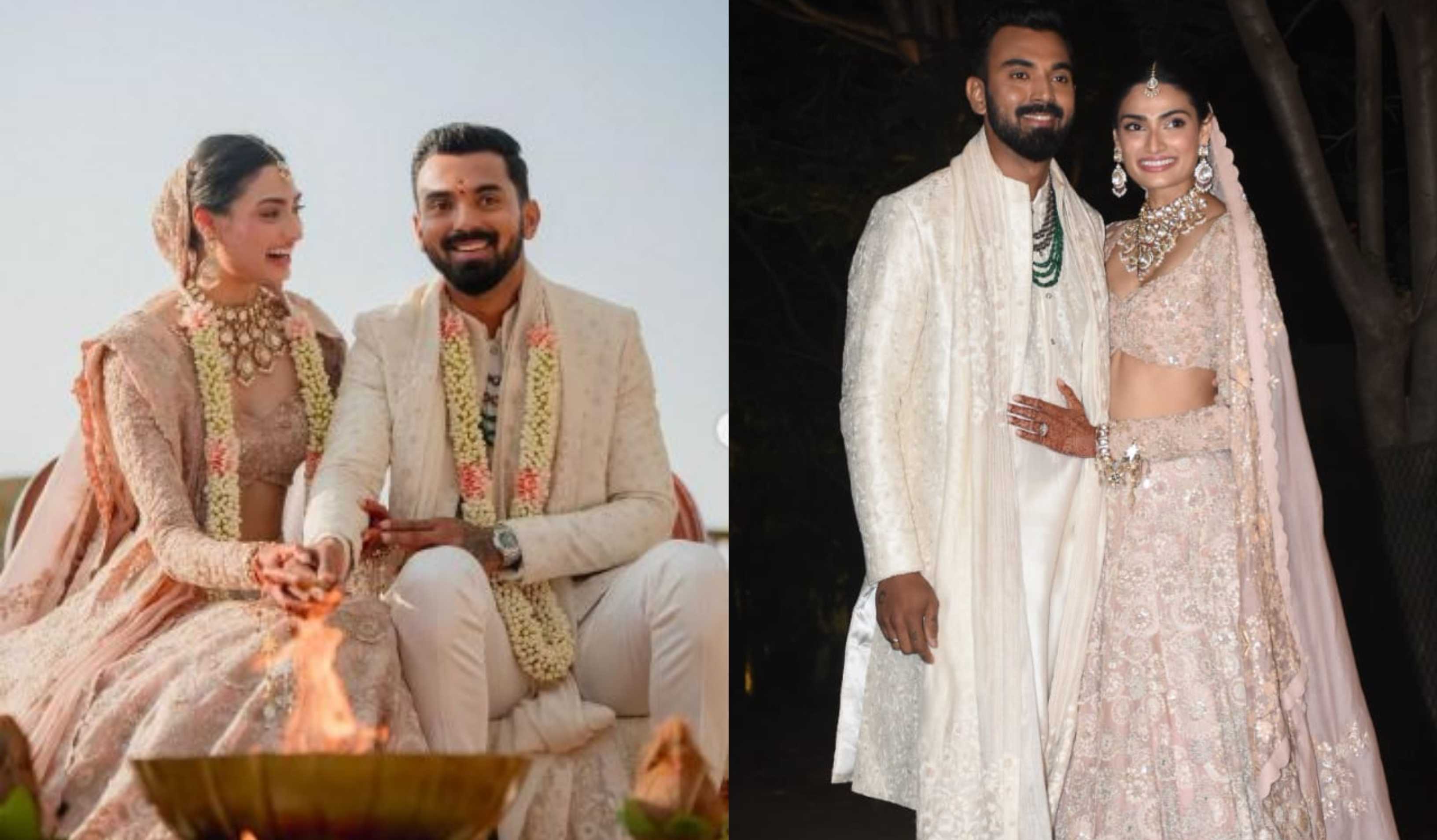 Athiya Shetty and KL Rahul make their first appearance as a married couple, you can't miss that giant rock on the bride's finger
