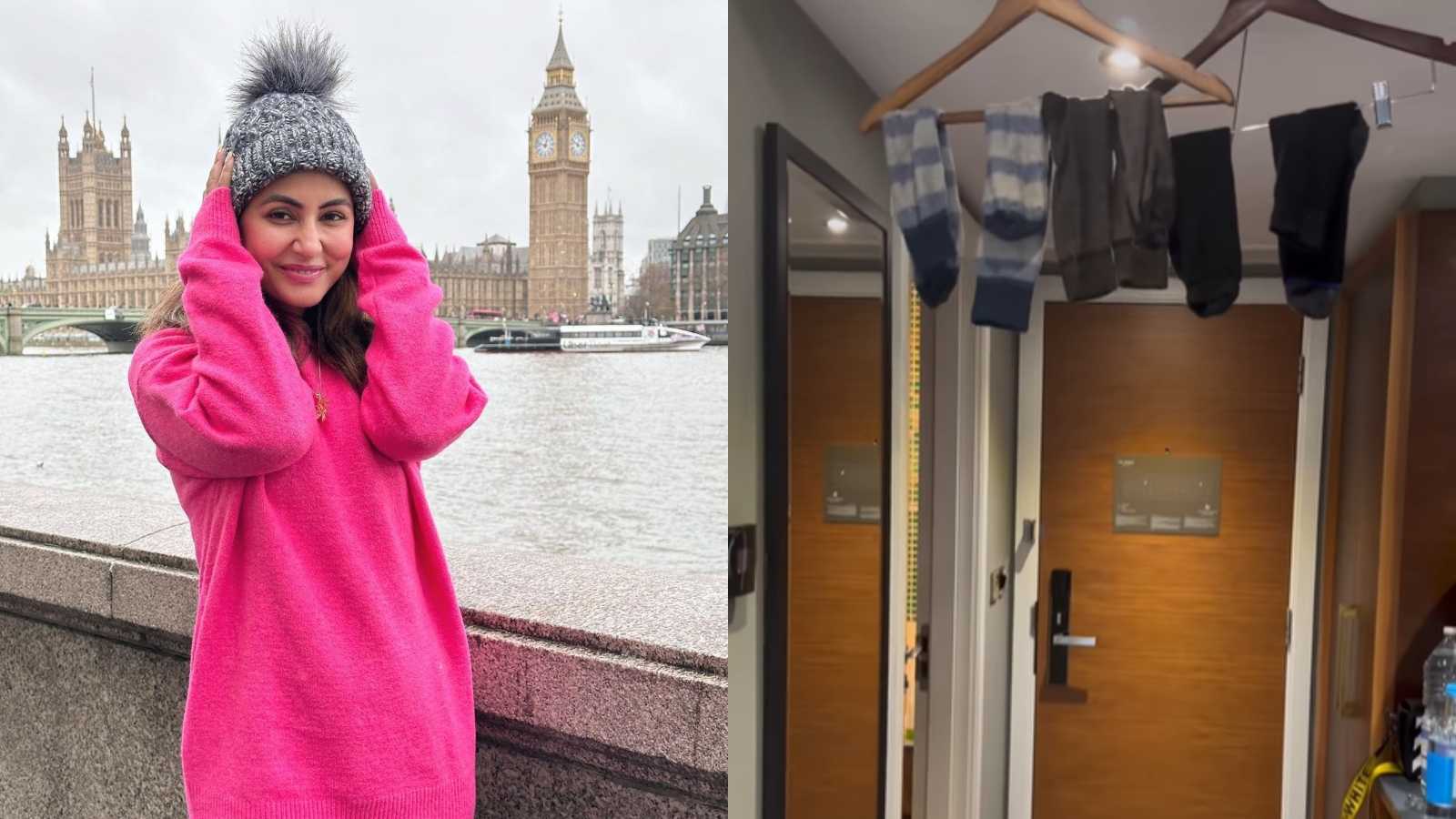 Hina Khan shares a hilarious video with a 'garam garam' travel hack on running out of socks during the winters; her fans totally relate