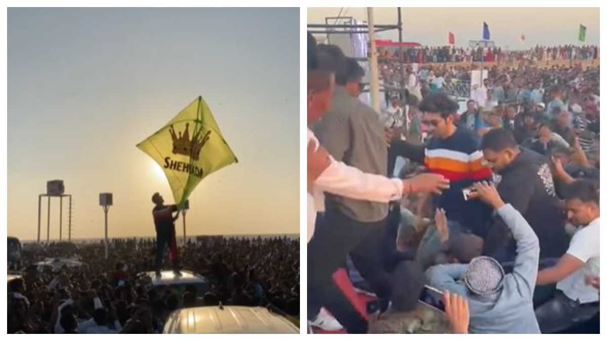 Crowd goes berserk as Kartik Aaryan flies Shehzada kite at Rann of Kutch; netizens call him 'future Shah Rukh Khan'
