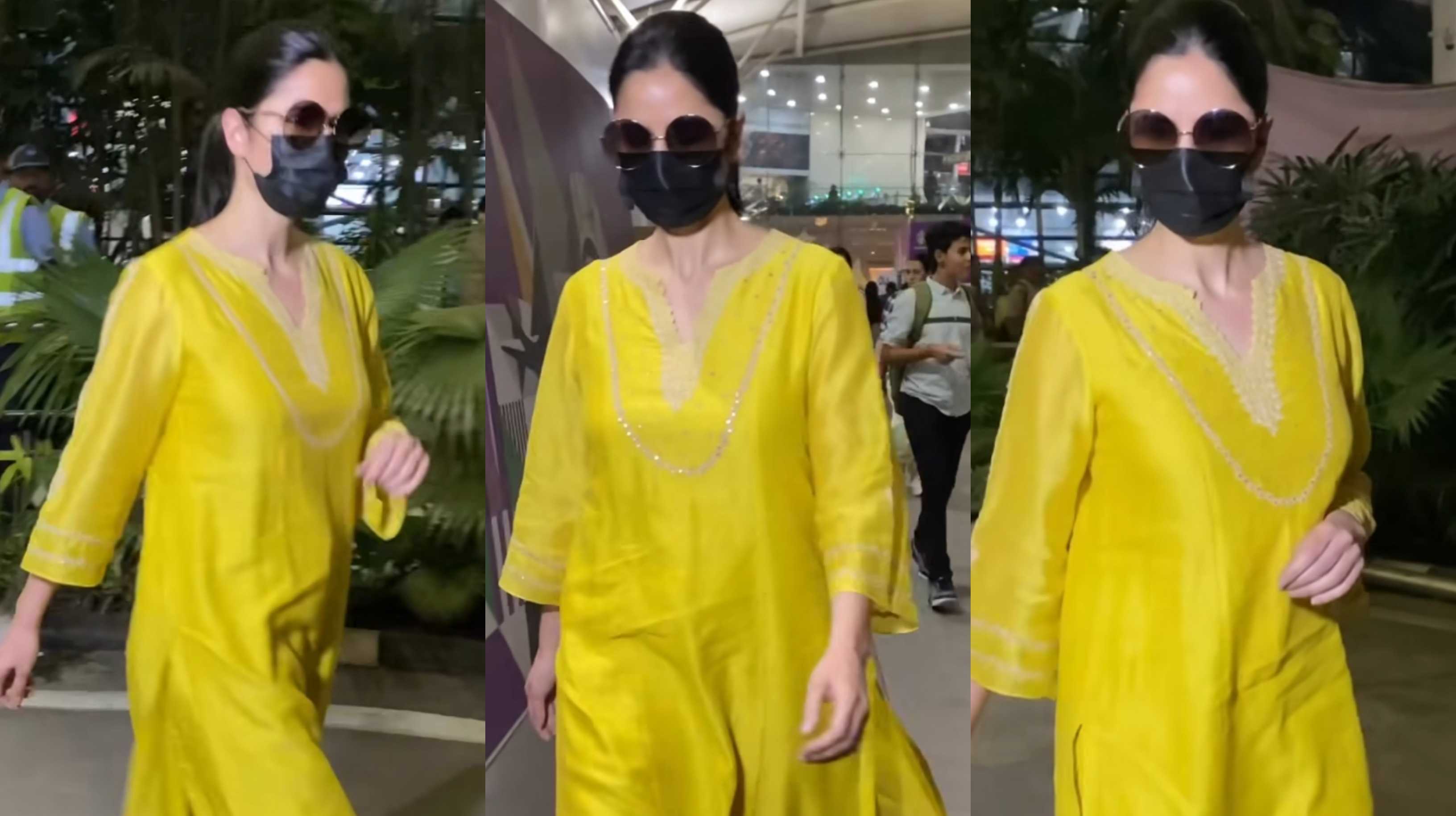 Puri Punjaban': Katrina Kaif looks ethereal in yellow at the airport;  netizens gush over her simplicity
