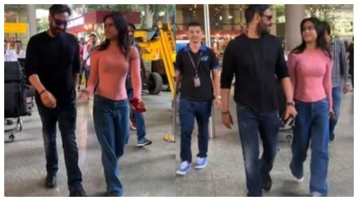 पिता के साथ एयरपोर्ट पर स्पॉट हुई न्यासा देवगन, वीडियो देख लोग बोले- दो अजय देवगन एक साथ