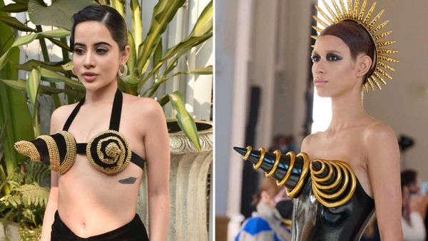 Urfi Javed now recreates the coned bra outfit from the Schiaparelli Haute Couture, here's how netizens