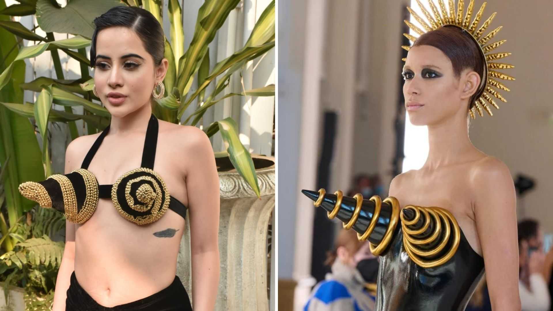 Urfi Javed now recreates the coned bra outfit from the Schiaparelli Haute Couture, here's how netizens reacted