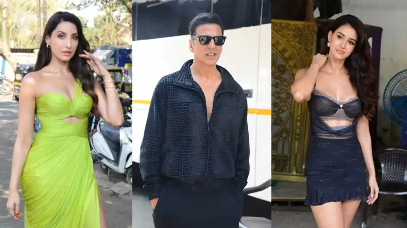 Akshay Kumar, Nora Fatehi and Disha Patani reach The Kapil Sharma Show set in style ahead of The Entertainers tour