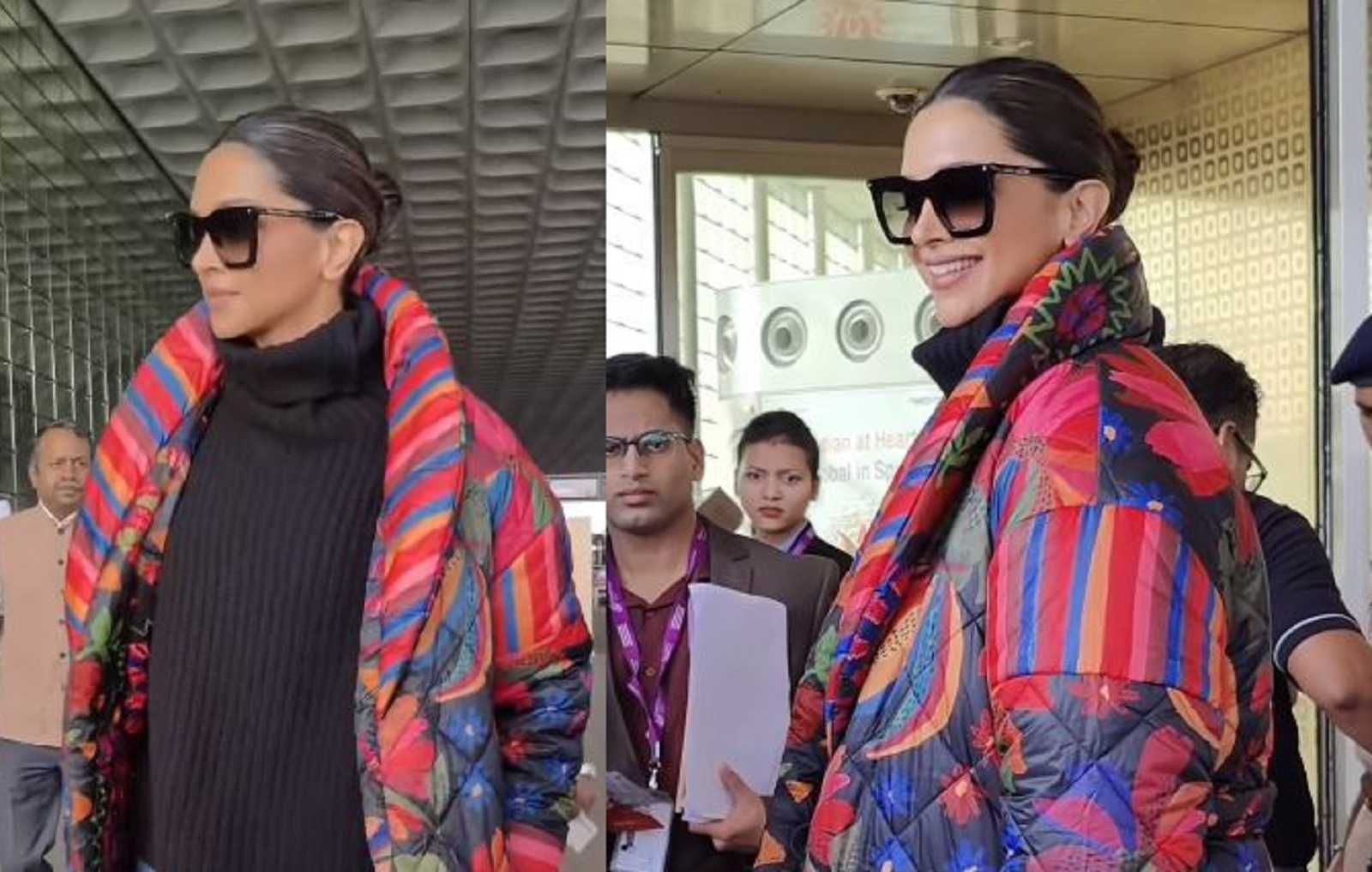 'Ye to mere ghar ka kambal hai': Deepika Padukone leaves for Fighter shoot wearing a quirky long overcoat, netizens poke fun