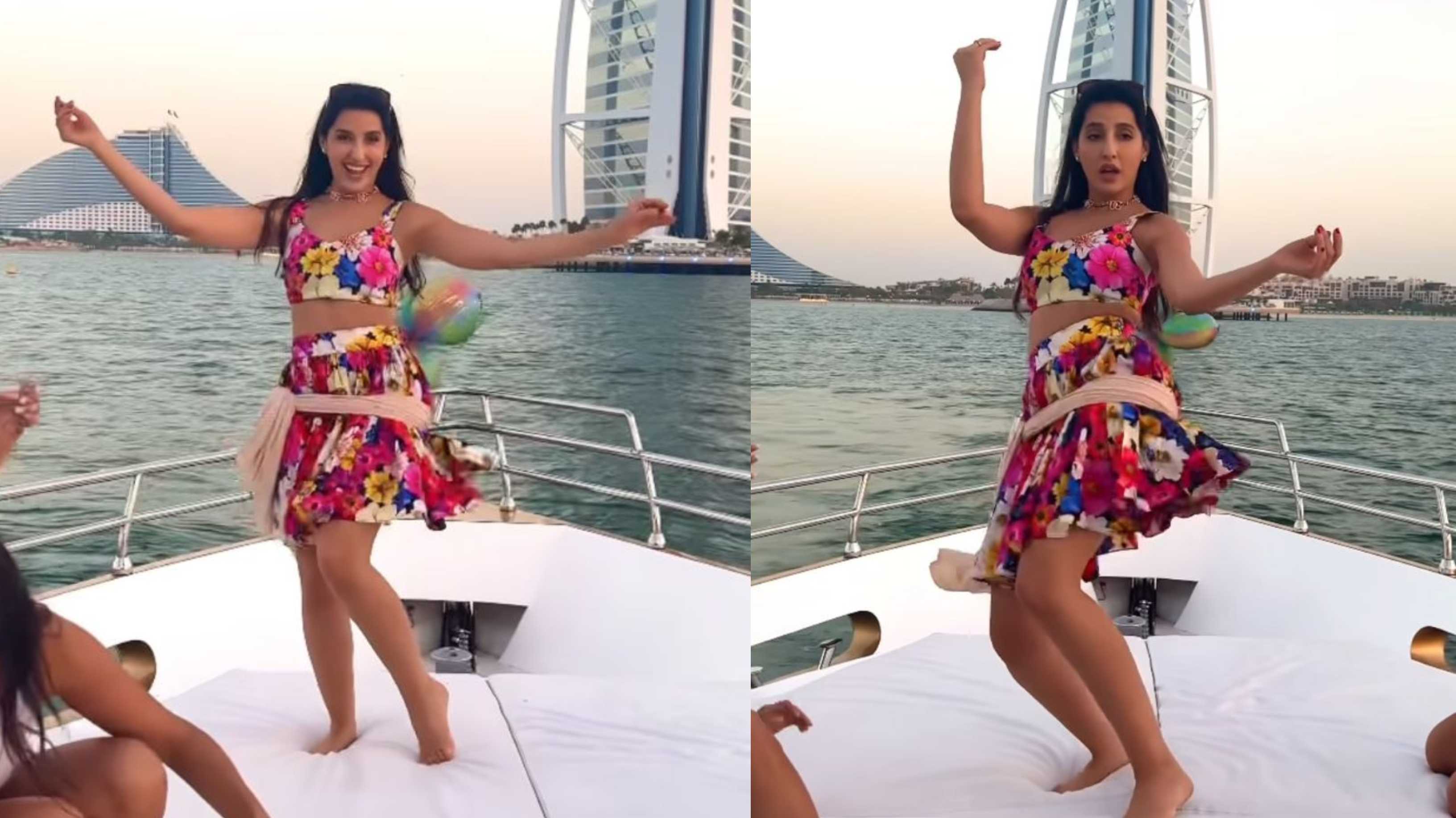 Nora Fatehi celebrates birthday by belly dancing on a yacht with her girls; fan calls her ‘garam ketli shimla mirchi’