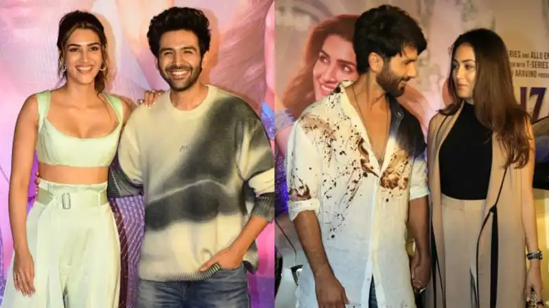 Shezada screening: Kartik Aaryan and Kriti Sanon were all smiles; Shahid Kapoor couldn’t take his eyes off Mira 