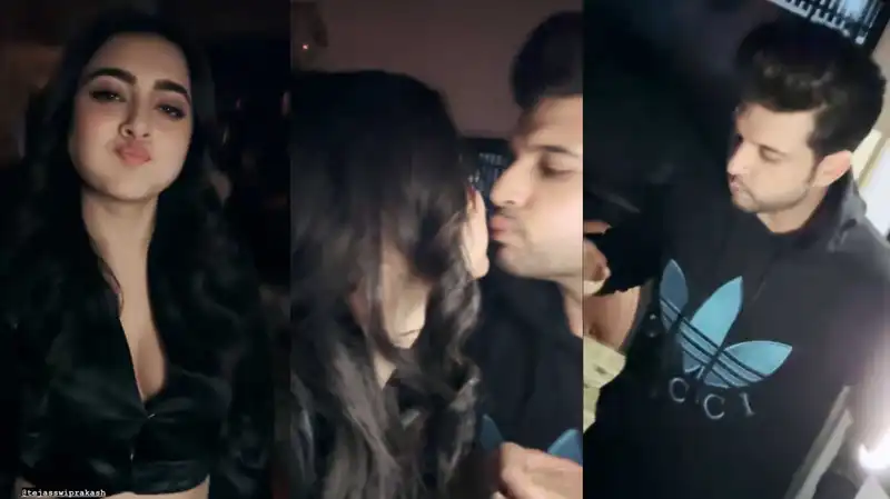 Karan Kundrra and Tejasswi Prakash lock lips, party the night away ahead of Valentine’s Day; watch