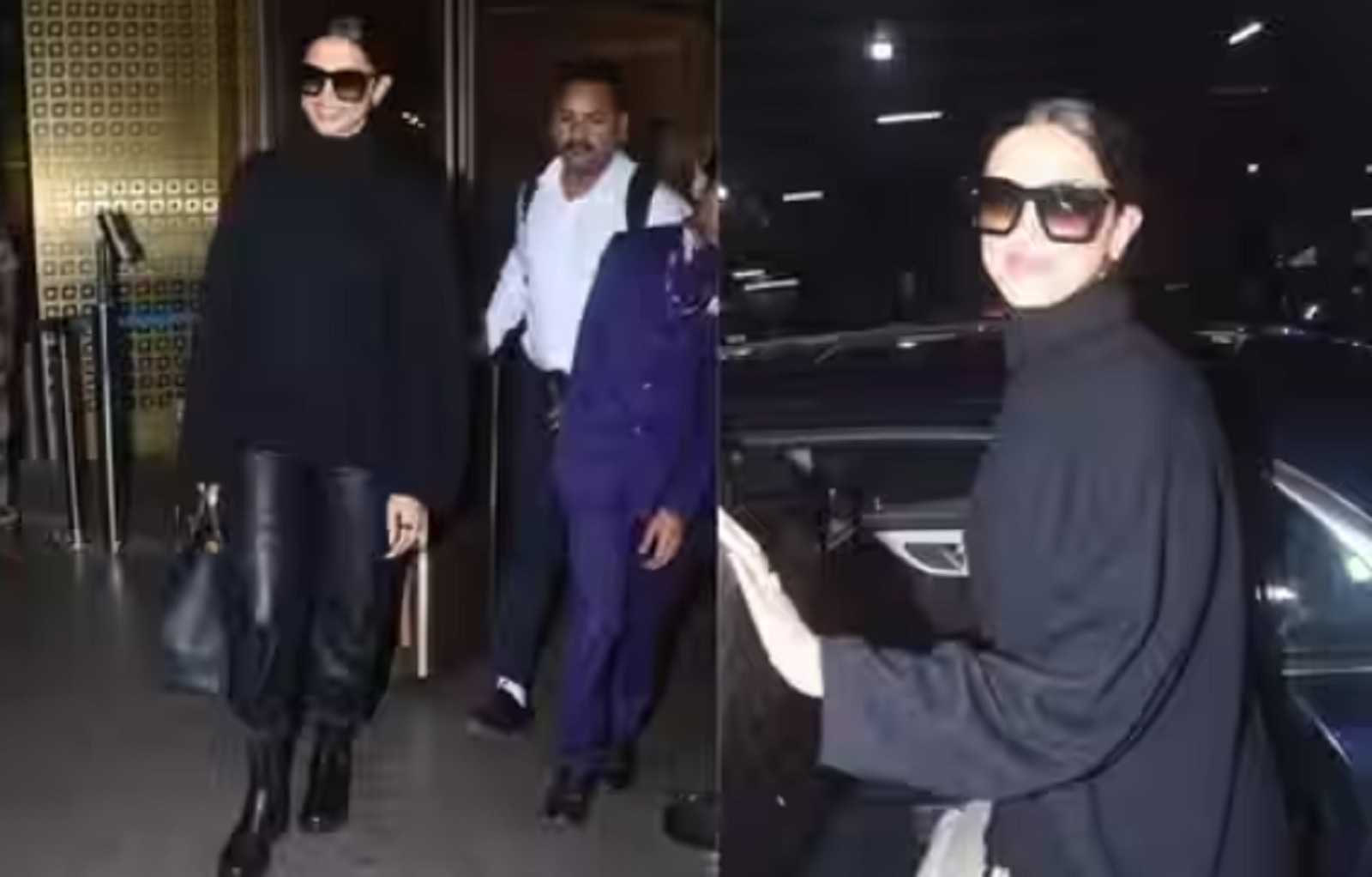 Deepika Padukone rocks leather pants as she returns from Oscar 2023, fans can't stop swooning