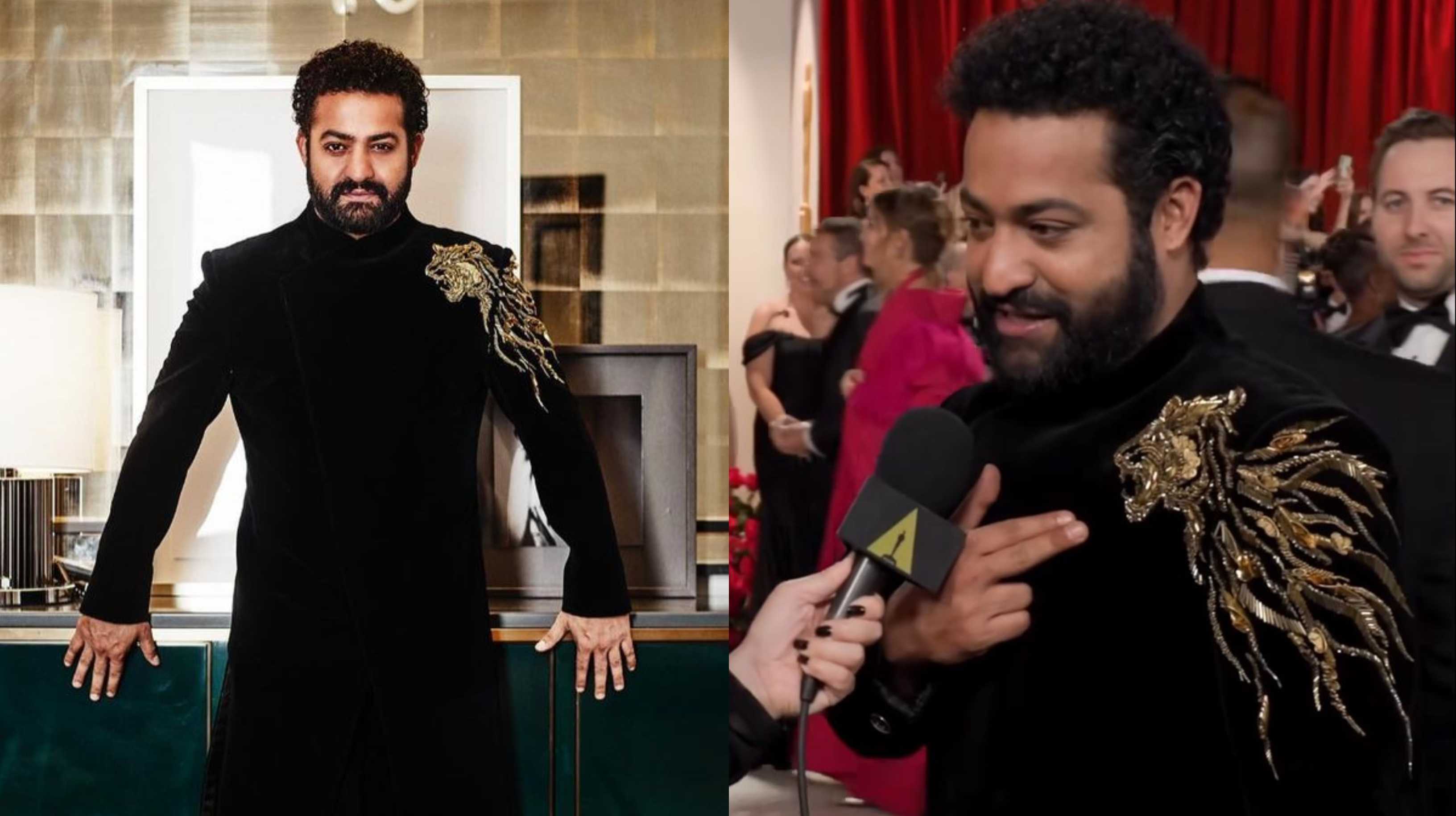 RRR star Jr NTR reveals the heartwarming reason why his bandhgala for the Oscars has a tiger on it; watch