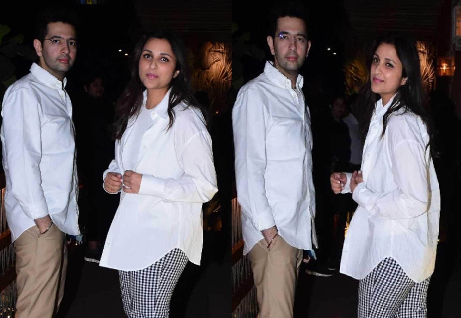 Is something brewing between Parineeti Chopra and AAP leader Raghav Chadha? duo spotted twinning in white for a dinner date