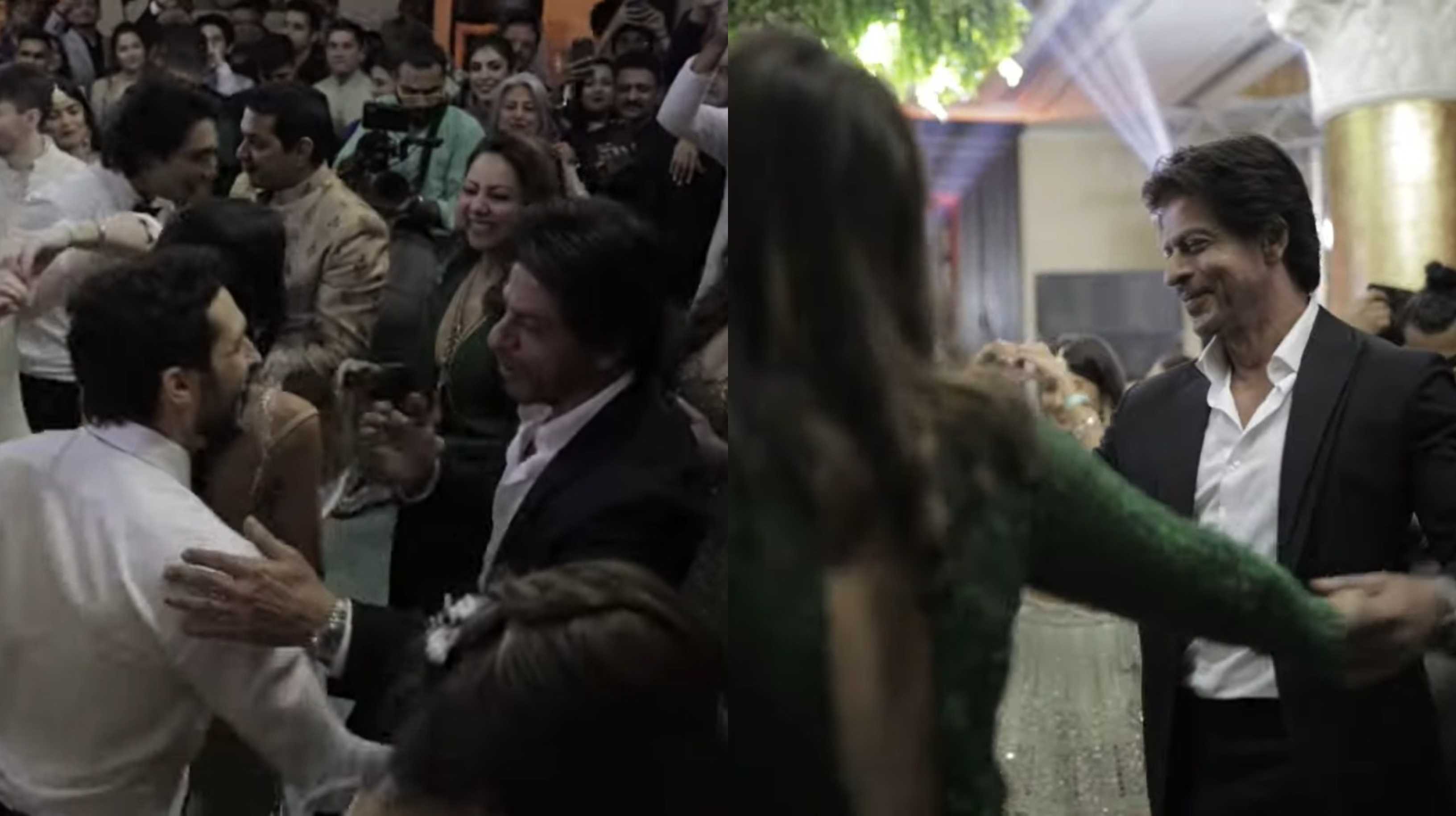 Shah Rukh Khan showers newlyweds Alanna and Ivor with hugs and kisses in viral video; grooves with Gauri Khan