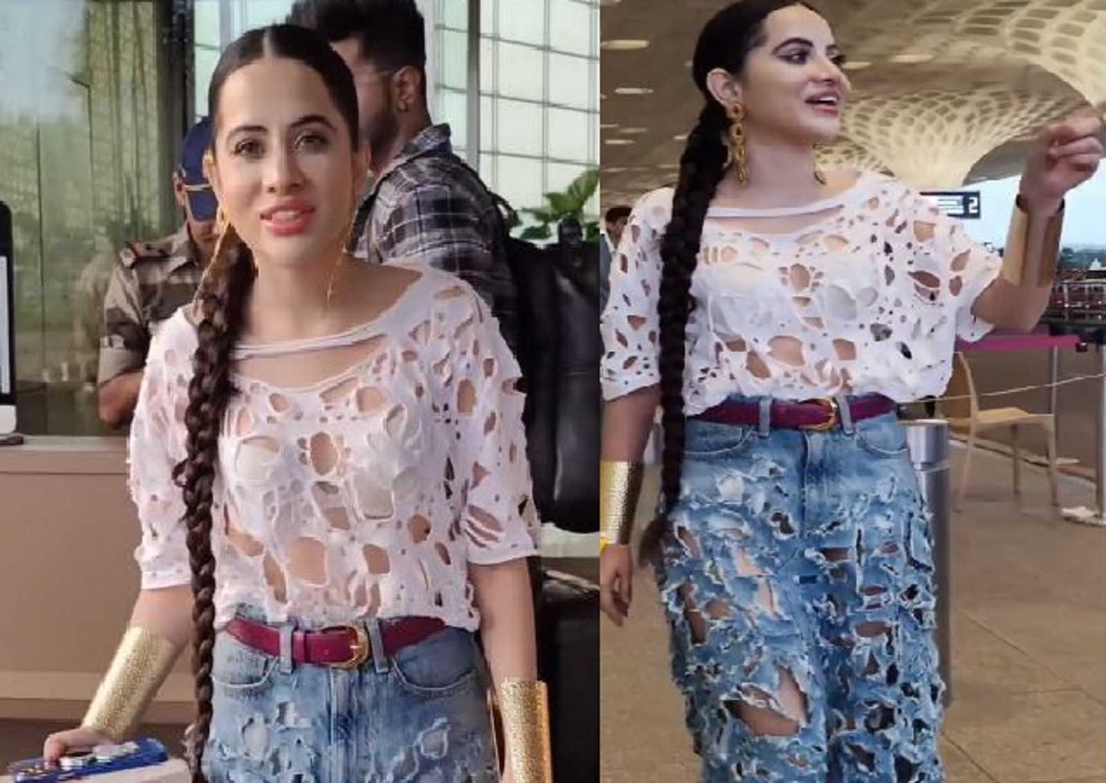 'Rava dosa pro max': Urfi Javed's latest airport look evokes hilarious reactions from netizens