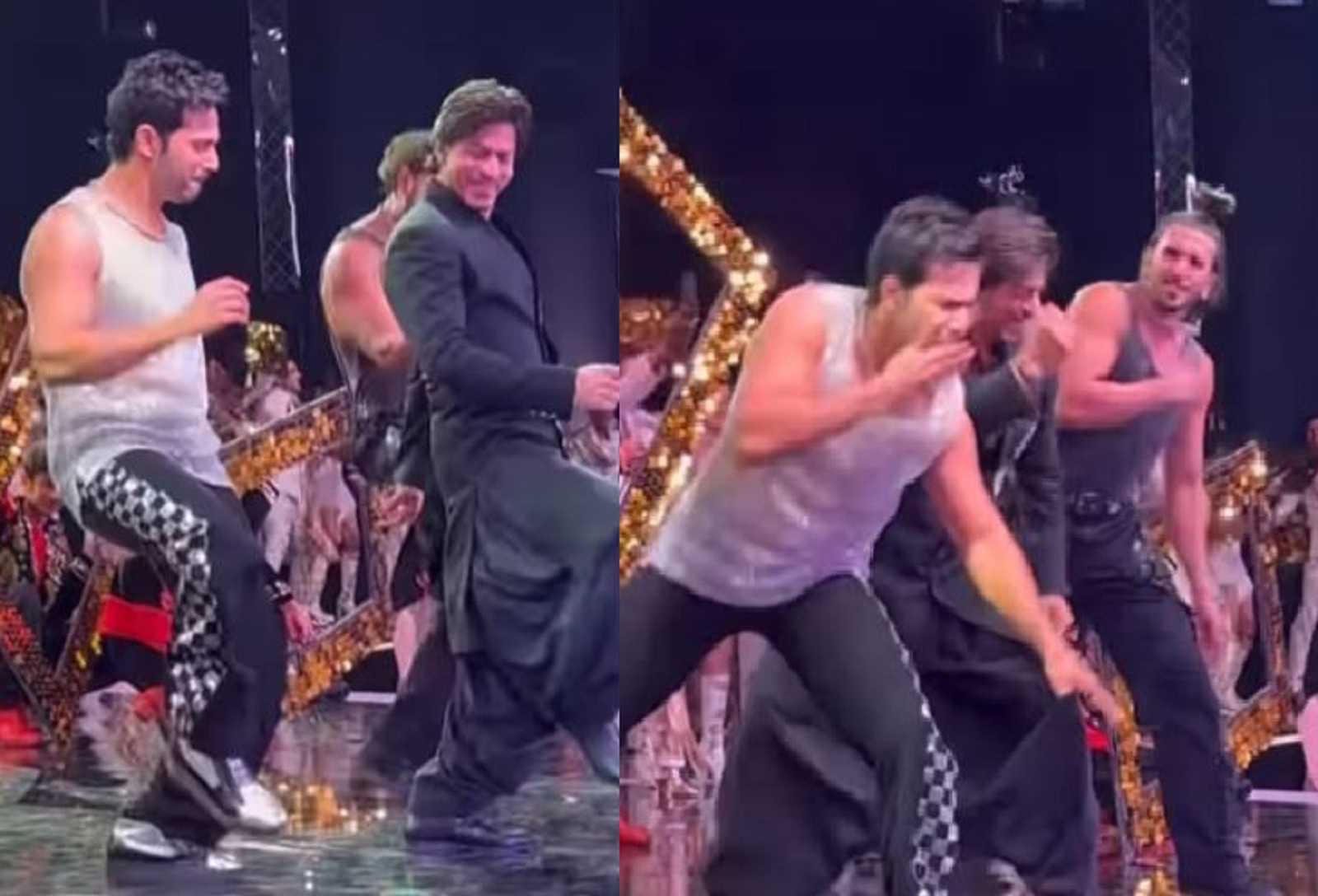 'Above 50 yet graceful than today's actors': Shah Rukh Khan dances to Jhumme Jo Pathaan with Ranveer Singh, Varun Dhawan; netizens react