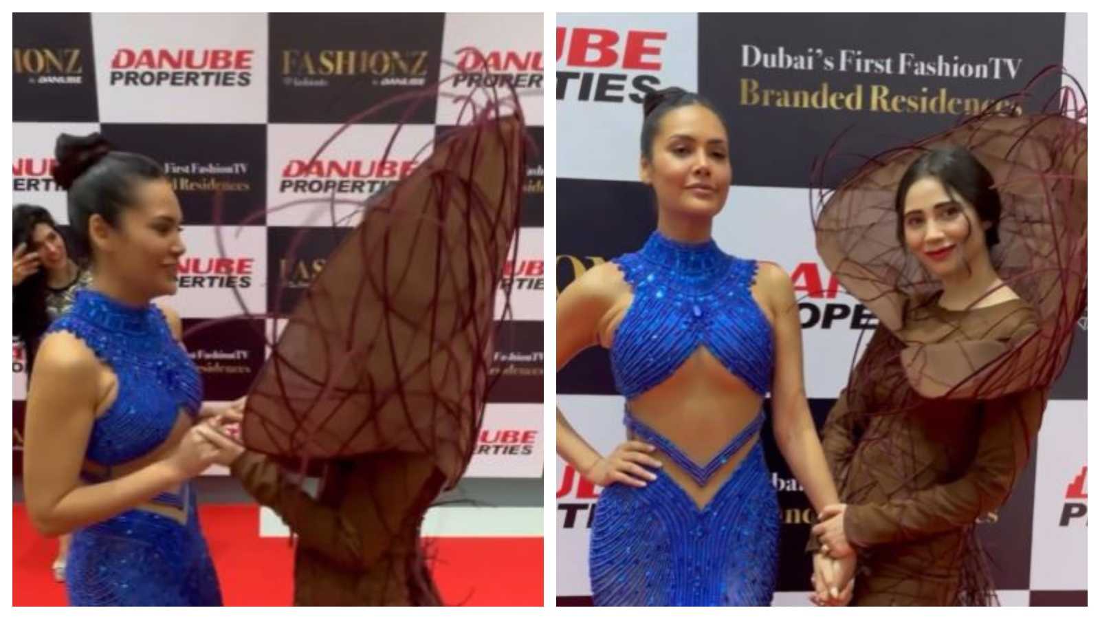 'Chamgadad meets chipkali': Singer Zahra Khan posing with Esha Gupta at Dubai fashion event evokes hilarious reactions