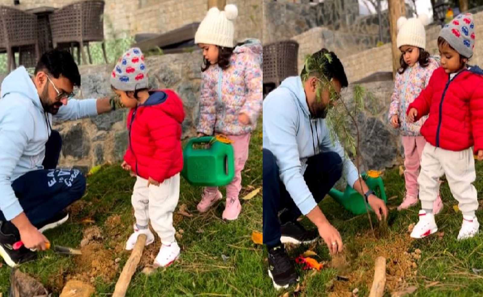 Kapil Sharma planting a tree with his kids is the cutest thing on the internet today, seen it yet?