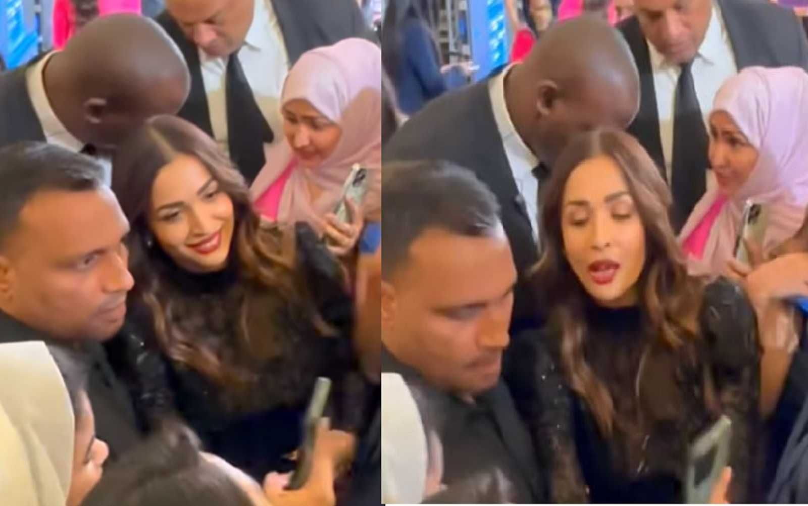 Malaika Arora gets mobbed at an event in Dubai, says 'Don't push' to fans; Watch