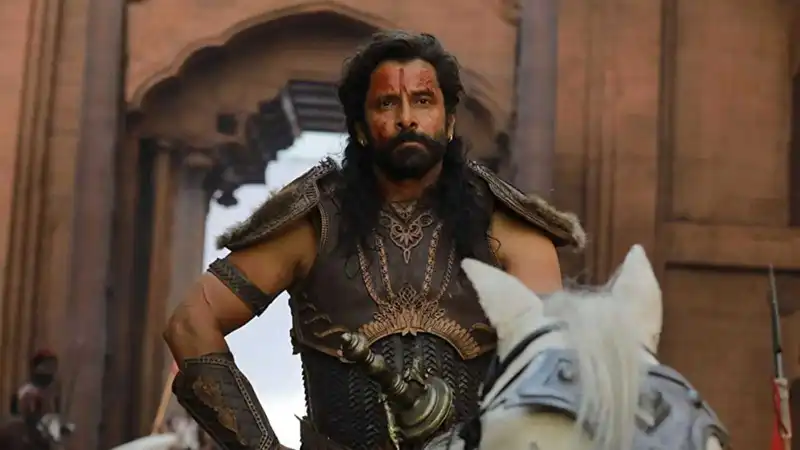 <p>Vikram in Ponniyin Selvan</p>