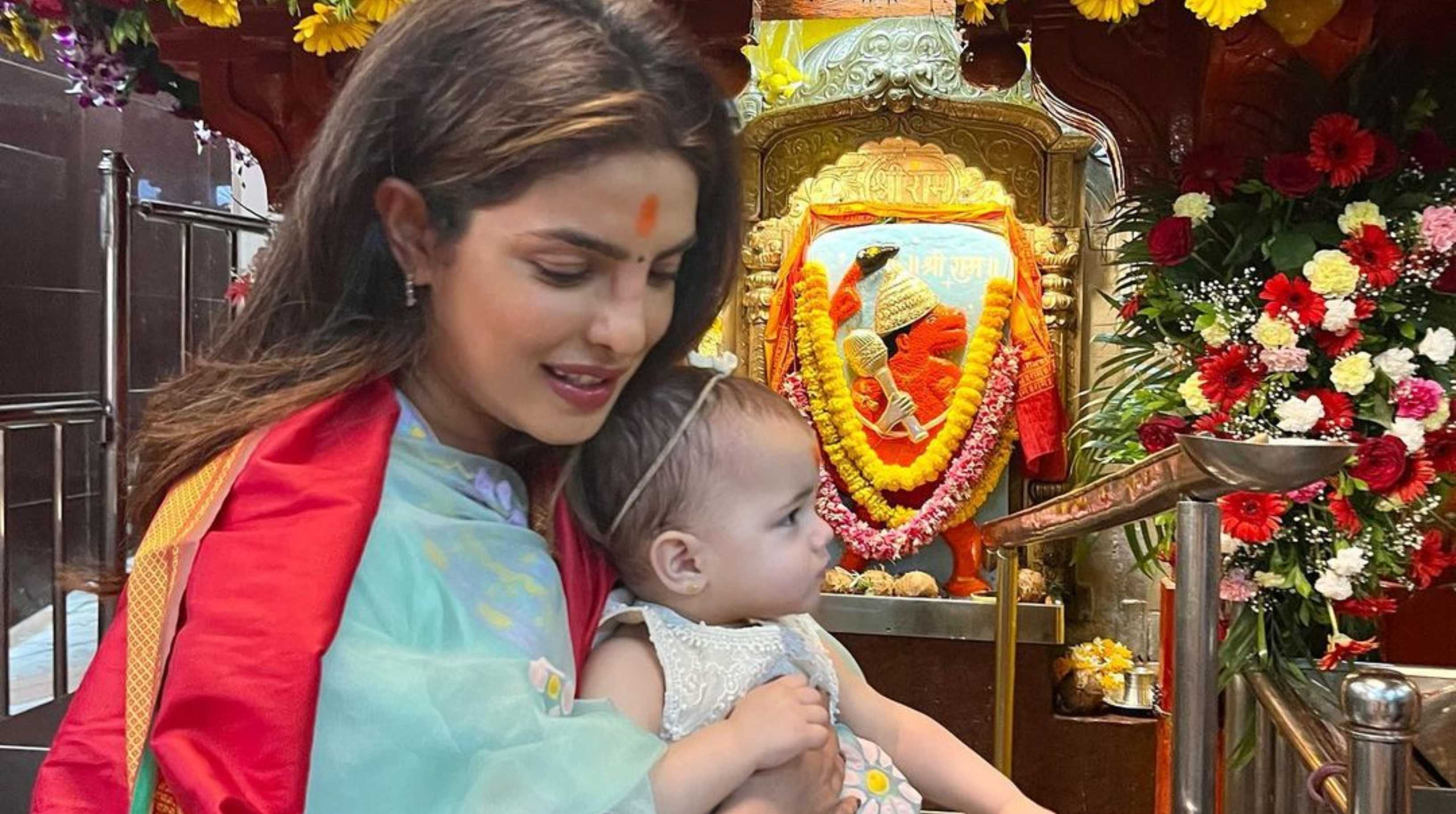 Priyanka Chopra visits Siddhivinayak Temple with Malti Marie; fans call the Desi Girl a ‘great mom’