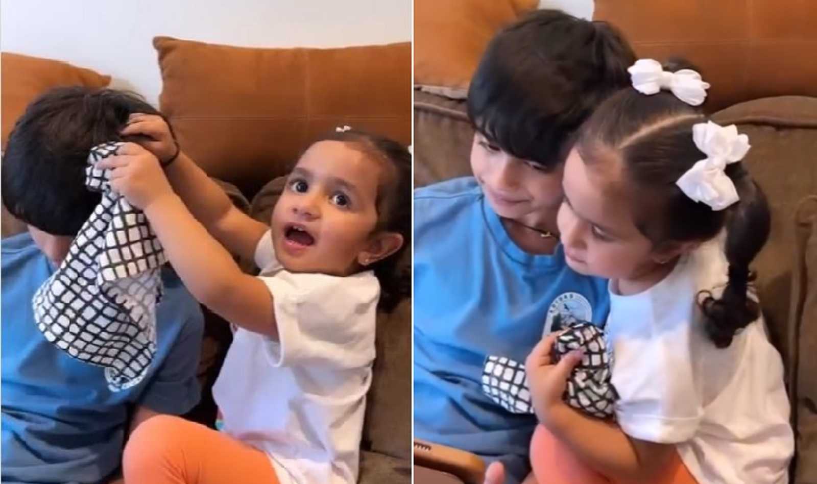 Siblings Day: Shilpa Shetty's daughter Samisha applying ice on brother Viaan's wound is the cutest thing on the internet today