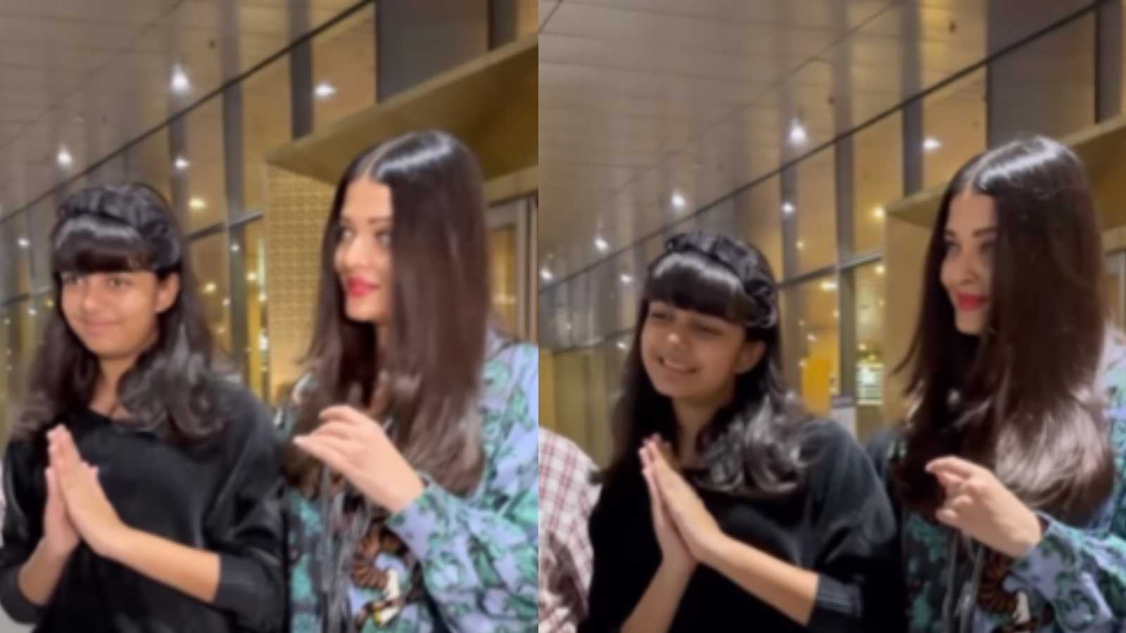 'Fake namaste spotted' : Aishwarya Rai Bachchan and daughter Aaradhya greet paparazzi, netizens react