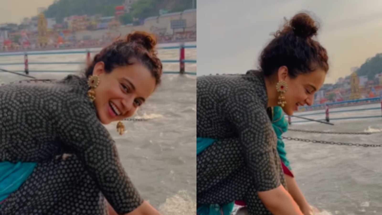 Kangana Ranaut shares a glimpse of her blissful day in Haridwar, fans say 'this smile is precious'